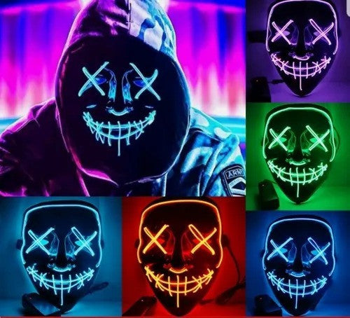 Mascara Halloween Luz Led