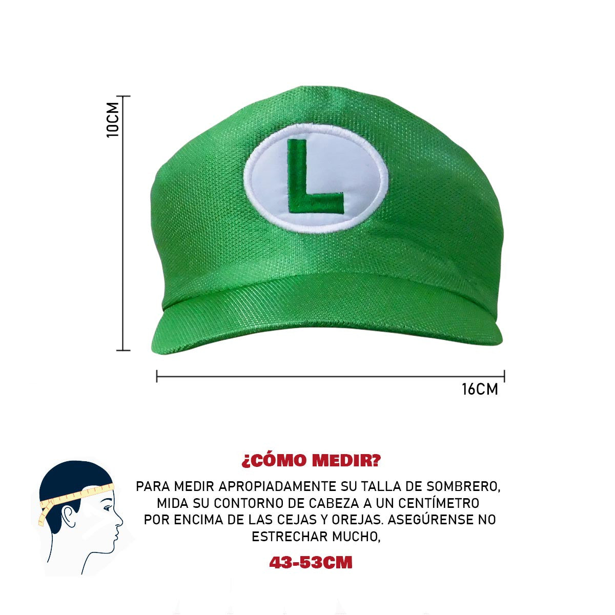 Gorra Mario Bros Niños Halloween BP03N