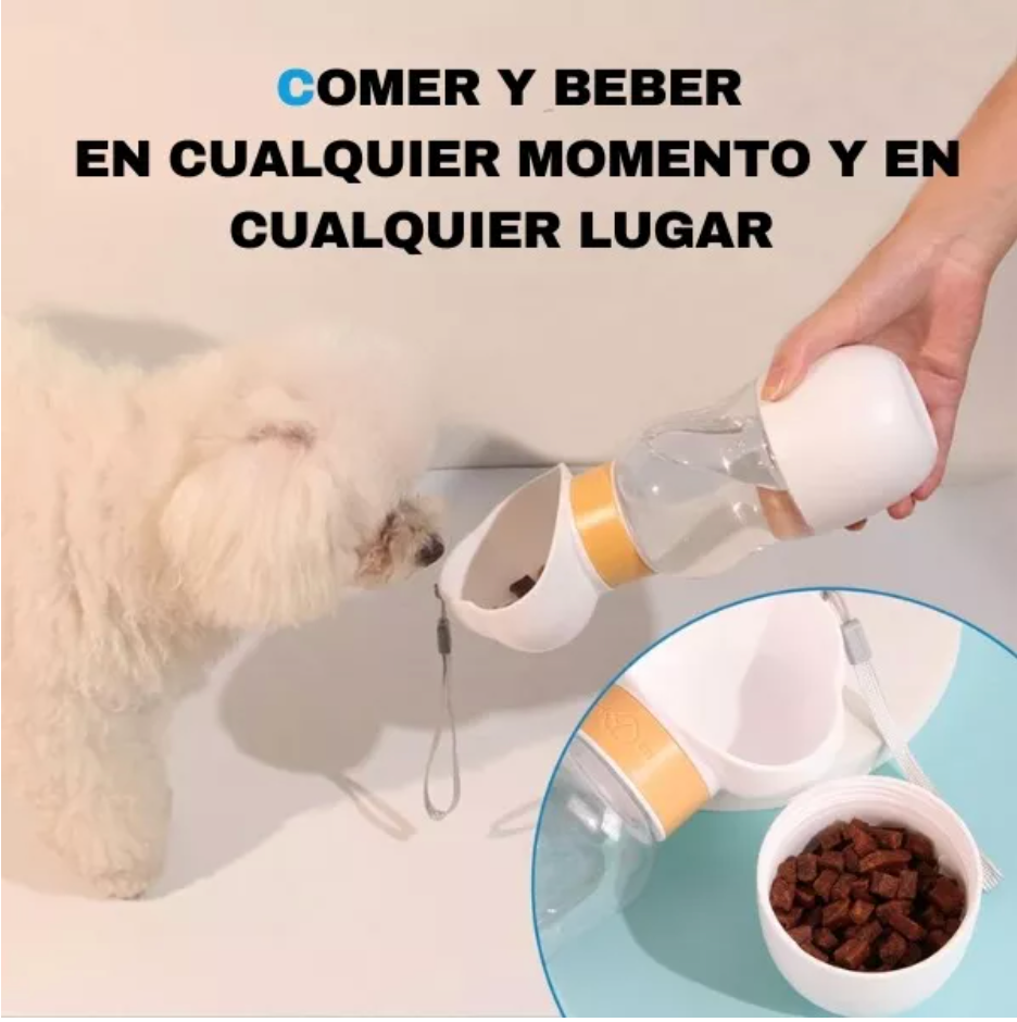 Comedero + Bebedero Agua Para Mascotas