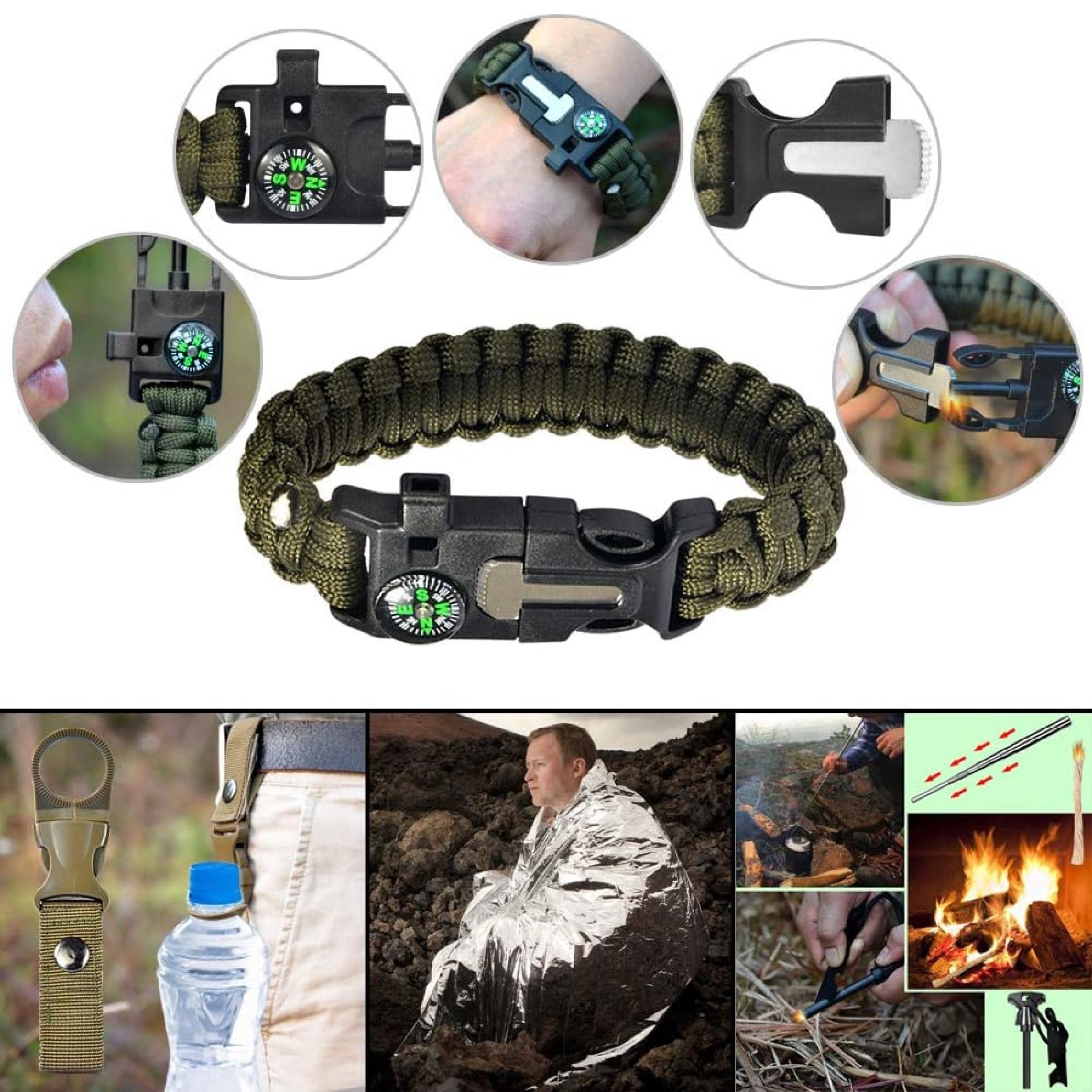 Kit Supervivencia Herramientas Camping