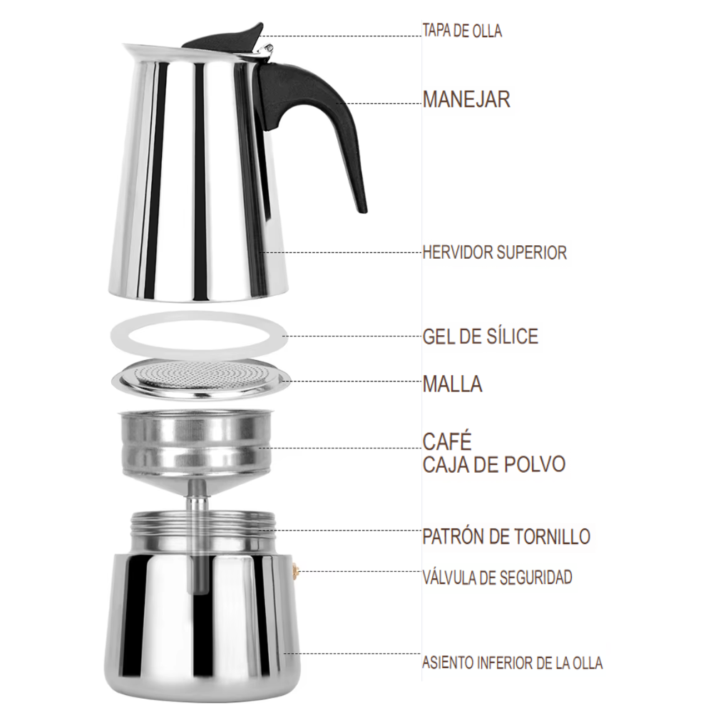 Cafetera Prensa Italiana Espresso EM-6T