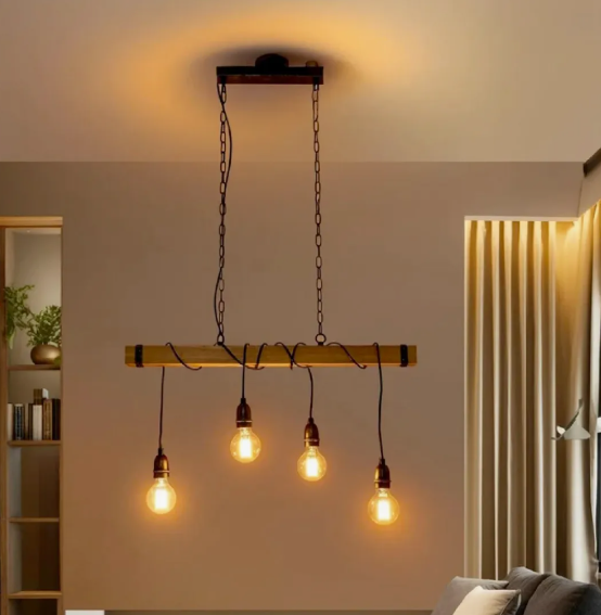 Lámpara Colgante Safiro 4 Luces E27 Atik